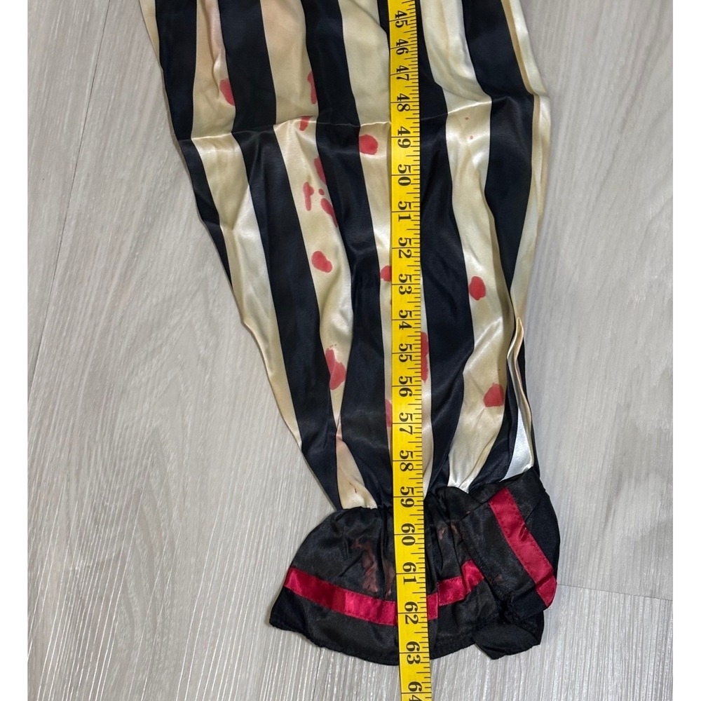 Freakshow Clown Suit Costume Mens One Size Striped Halloween Cosplay Outfit - Picture 4 of 12
